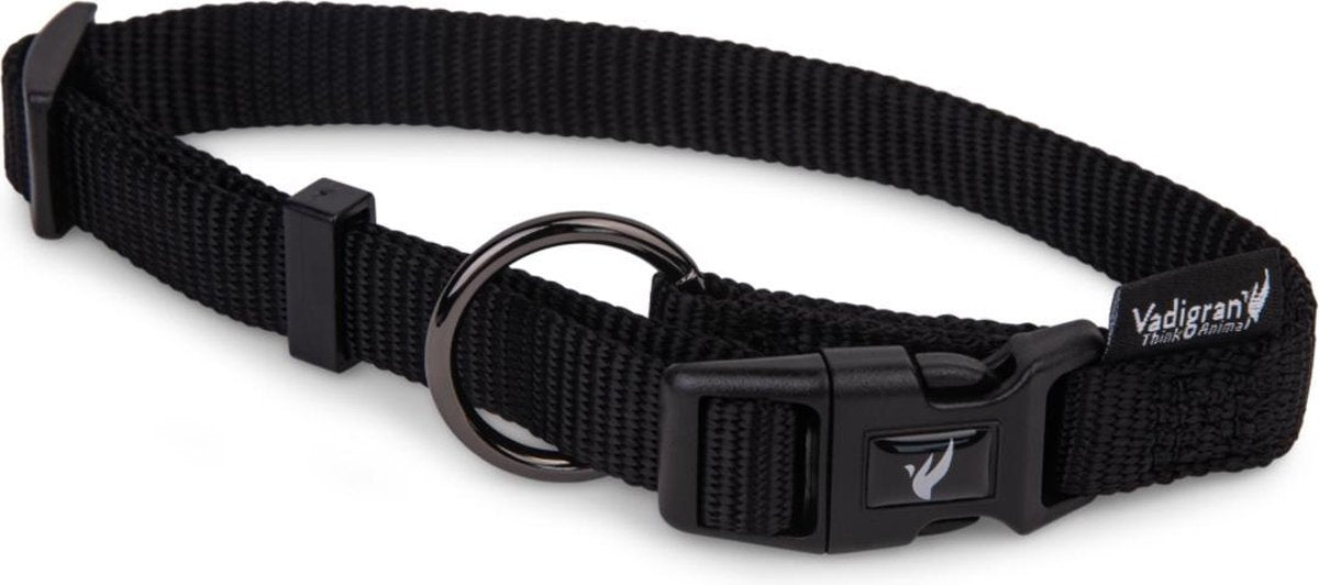 Dierenbenodigdheden Vadigran Halsband Classic Nylon Zwart 50-66Cmx25Mm Xl