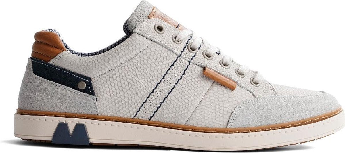 NoGRZ B.Fuller - Sportieve leren herensneaker - Wit - Maat 43