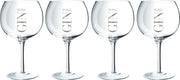 J-Line Giftbox 4 Ginglazen Glas Transparant/Zilver