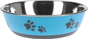 Tom Hondenvoer- En Drinkbak Anti-slip 22 Cm Rvs Blauw