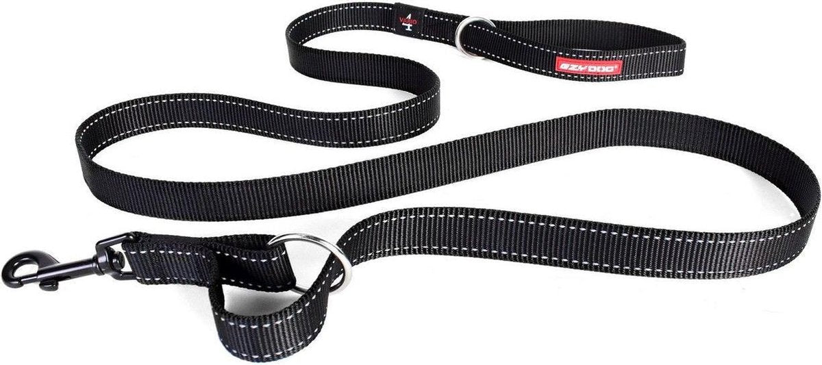 EzyDog Vario 4 - Hondenlijn / riem - 25mm breed - Zwart