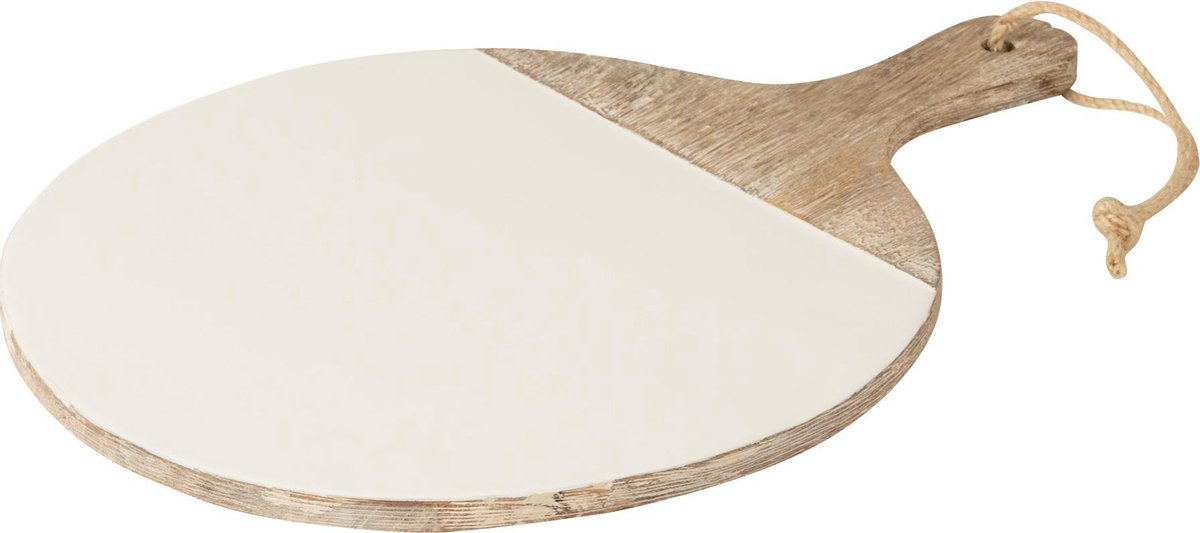 J-Line Plank Rond Mango Hout Whitewash