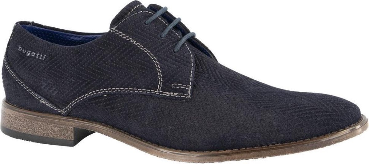 Bugatti Heren Donkerblauwe leren Rinaldo - Maat 40