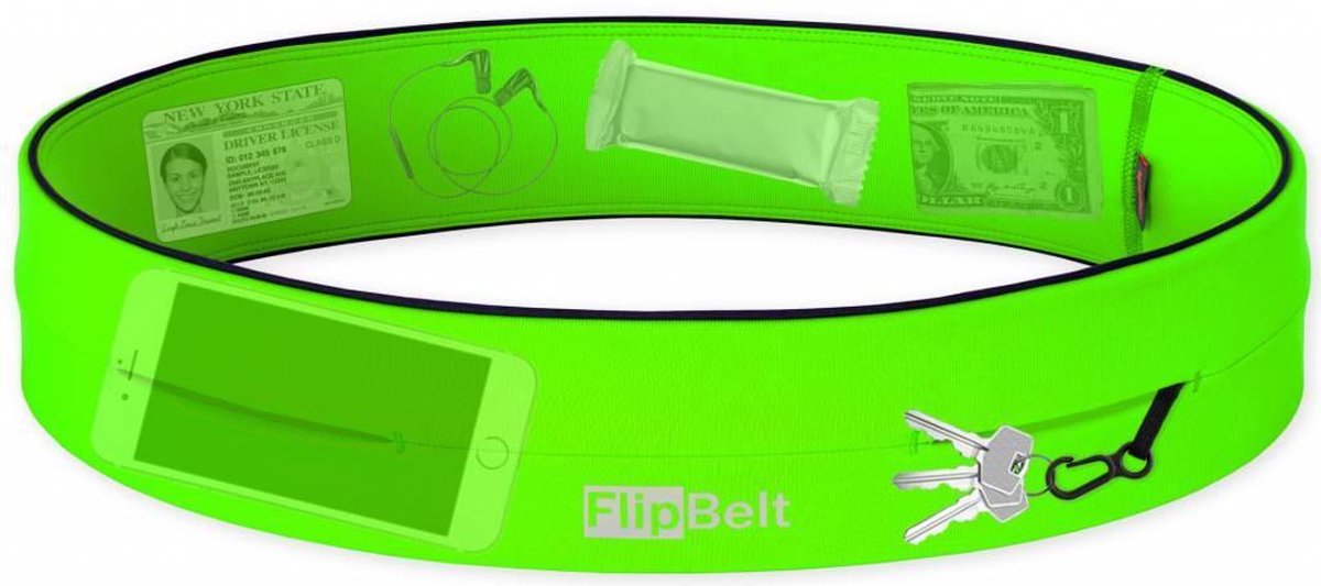 Flipbelt Classic Groen - Running belt - Hardlopen - M