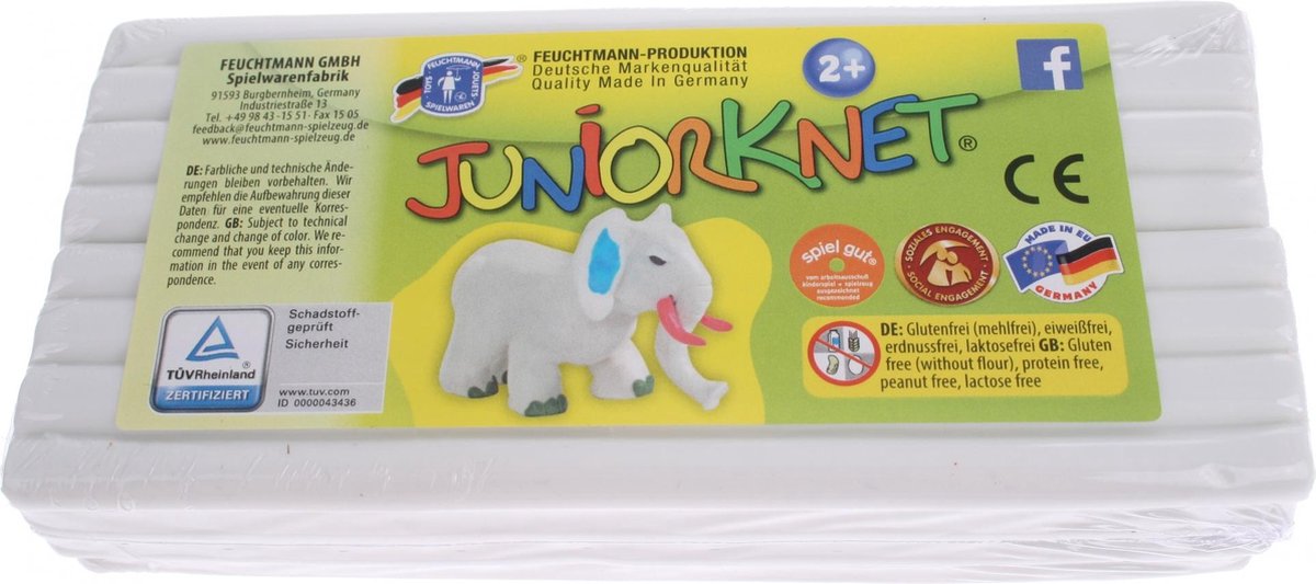 Feuchtmann Juniorknet Klei Jumbo Pack 500 Gram Wit