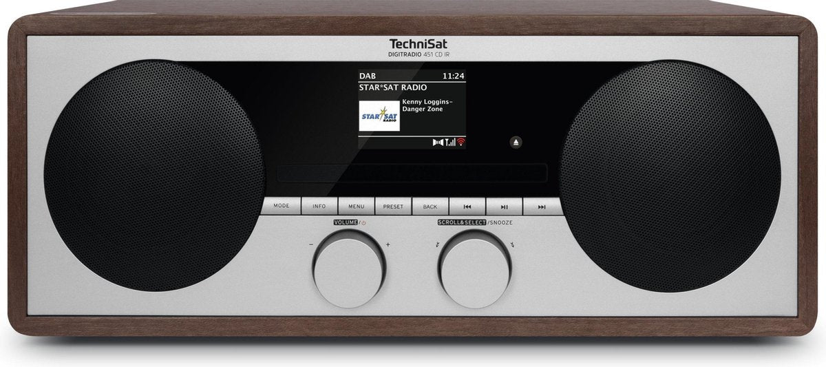 Technisat Digitradio 451 CD IR - DAB+ - FM - Internet radio - CD speler - hout