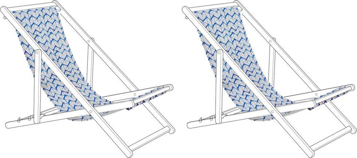 Beliani Stoffbezug für Gartenliege ANZIO / AVELLINO - Ligstoeldoek - wit - polyester