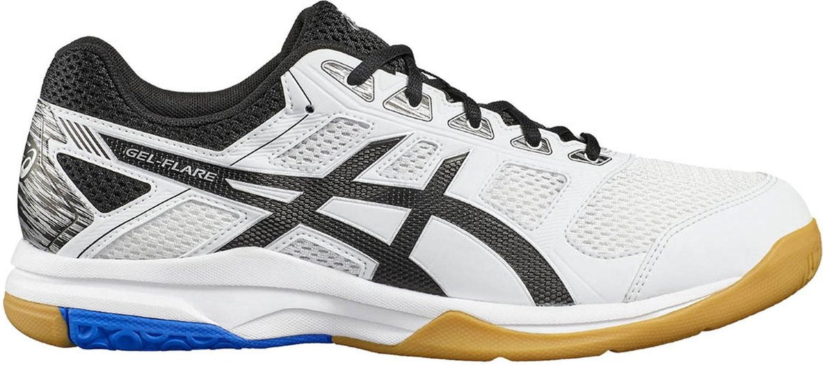 Asics Asics Gel-Flare 6 Sportschoenen - Maat 39.5 - Mannen - wit/zwart/blauw