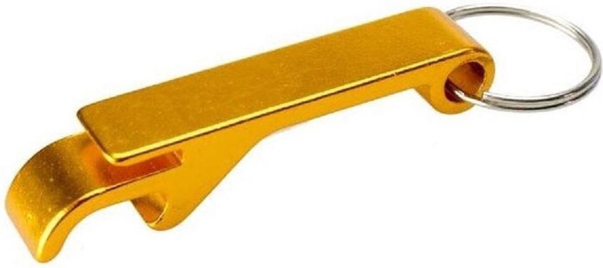 Bieropener Sleutelhanger - Flesopener - Verschillende kleuren | Kleur: Goud