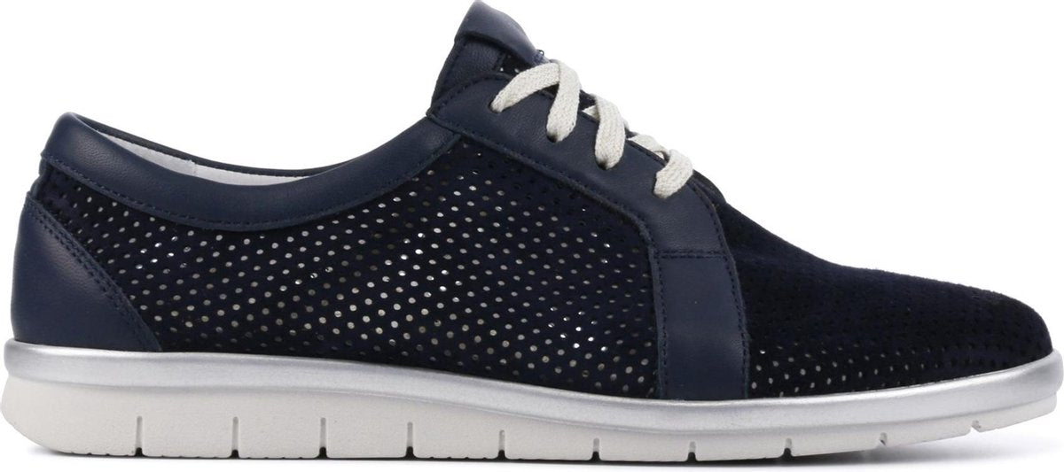 Christian Dietz Vrouwen Suède Veterschoenen / Damesschoenen  9253511 - Blauw - Maat 38