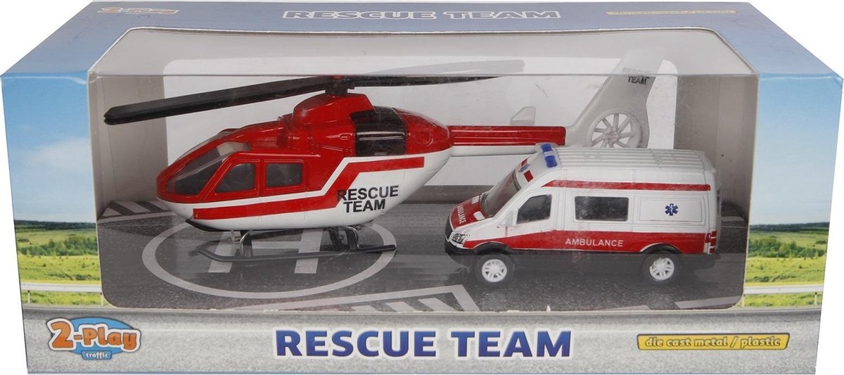 2-play Ambulanceset Diecast 2-delig