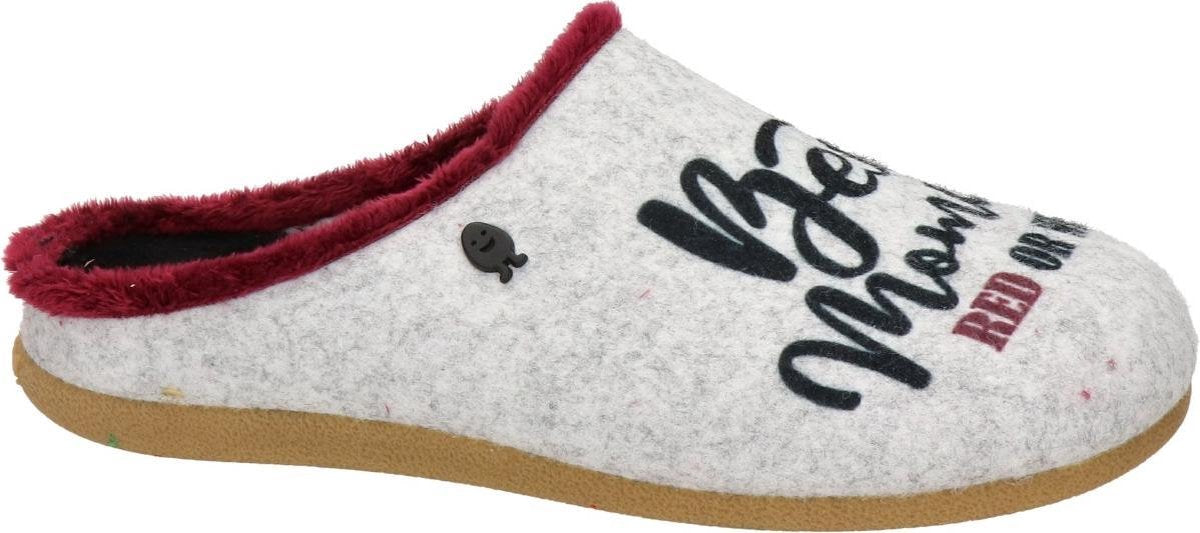 Hot Potatoes dames pantoffel - Licht grijs - Maat 40
