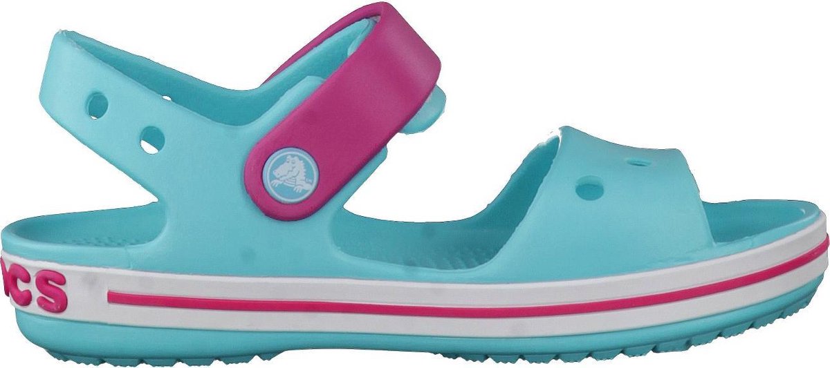 Crocs Crocband Sandalen - Maat 19/20 - Meisjes - groen/roze/wit
