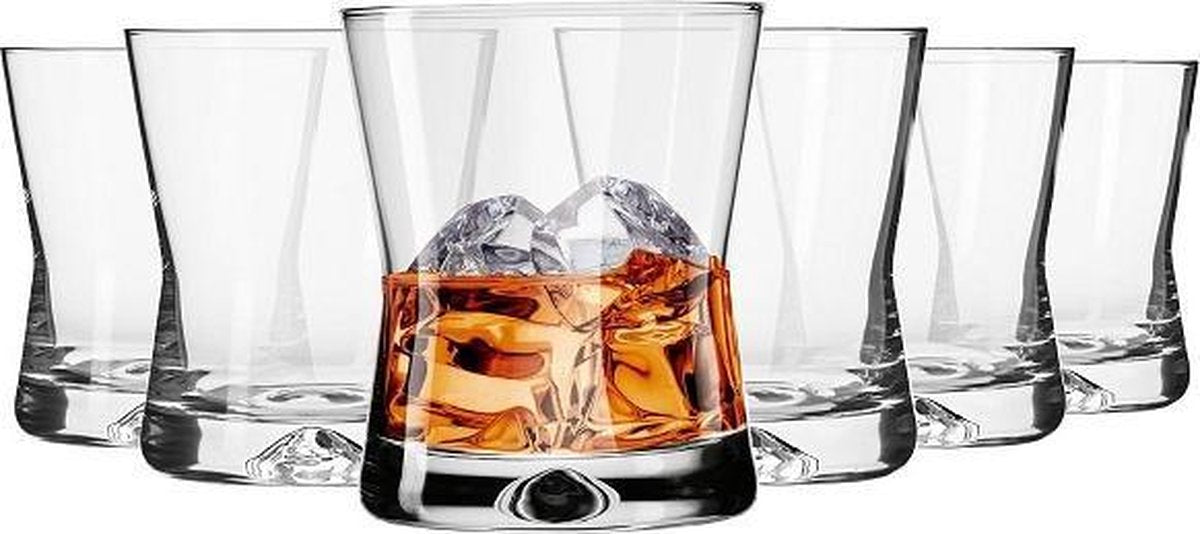 Whiskey glazen krosno XLine collection set 6 stuks / 290 ML / vaatwasserbestendig / whisky glass