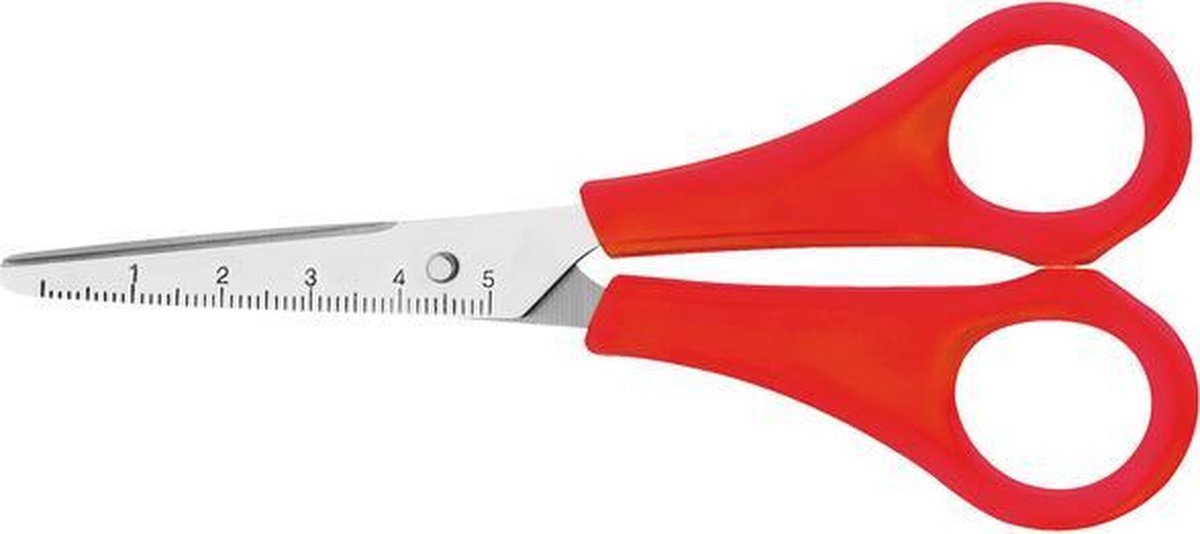 Schaar Westcott Kids 13cm - RH kunststof spitse punt rood