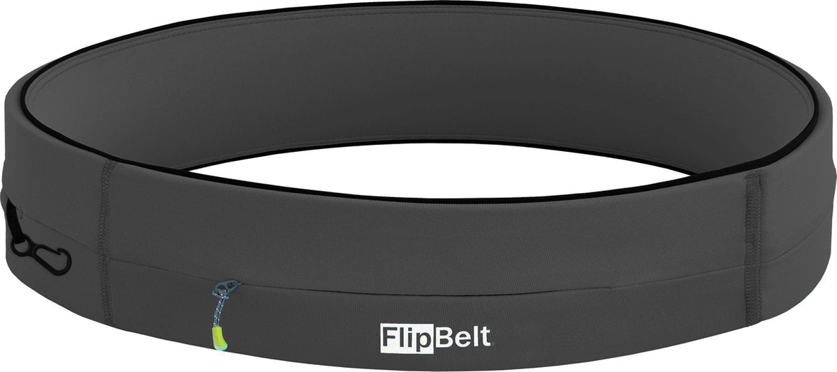 Flipbelt Zipper Donkergrijs - Running belt - Hardloopriem - XS