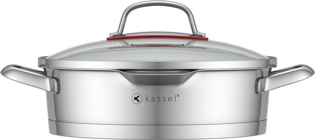 Kassel RVS Kookpan met deksel - ø24 cm - Assortiment 'Het Gemak'