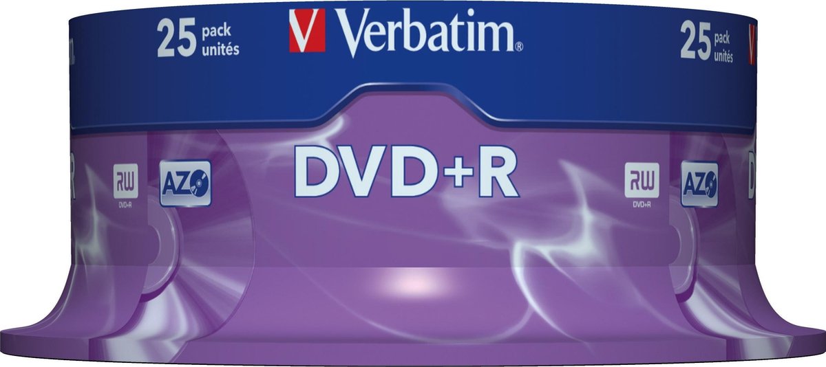 Verbatim 43500 DVD+R Matt Silver Schijven - 25 Stuks / Spindel
