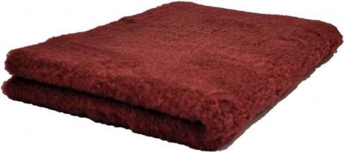 Vetbed - Dierenmat - Dierendeken - Puppykleed - Benchmat - Wijnrood Effen Latex Anti-Slip 150 x 100 cm - Machine wasbaar