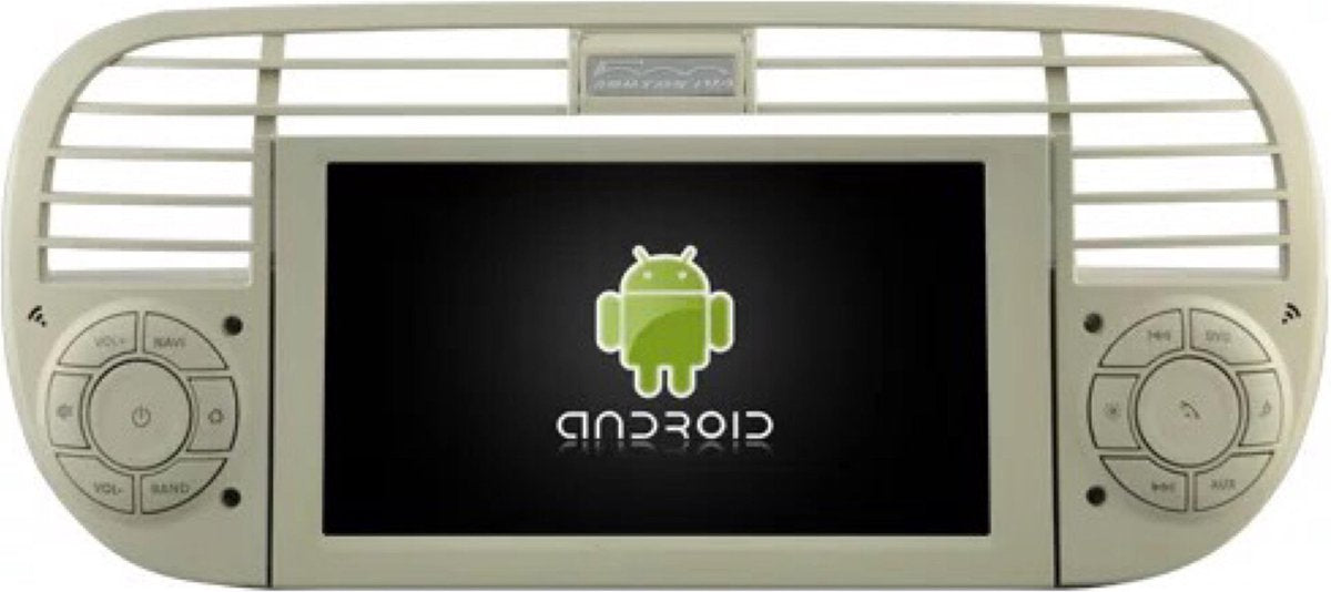 DVD speler Fiat 500 2007-2015 4+32GB Android 10 navigatie en multimediasysteem WIT