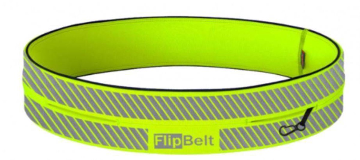 Flipbelt Runners waistbelt reflecterend neon geel uni