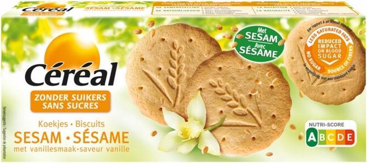 Cereal Sesamkoekjes met Vanillesmaak 132 gr