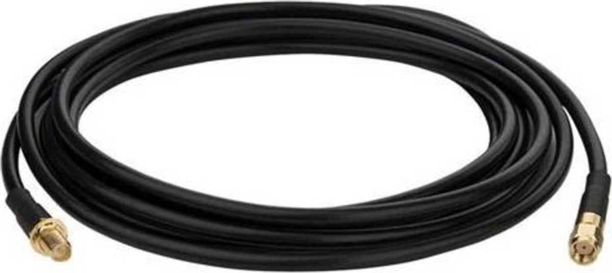 Adapter van  Kabelschakelaar - Uitbreidingskabel Van WiFi-Antenne - SMA  M/V 3meters - Zwart