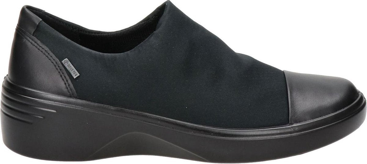 ECCO Soft 7 Wedge Dames Instappers - Zwart - Maat 36