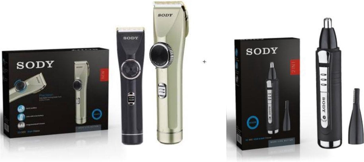 Tondeuse Model 2020 | Haartrimmer oplaadbaar |Baardtrimmer | SODY | Maximale Precisie Haartrimmer | Draadloos haarknippen | Oplaadbare tondeuse | Scheerapparaat | Trimmer | Precisietrimmer | Grooming Tondeuse | Mannen |Gift | kado.