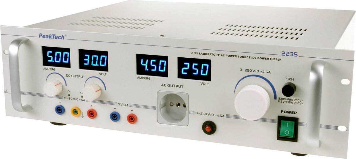 Peaktech 2235: AC-voedingsbron / DC-voeding