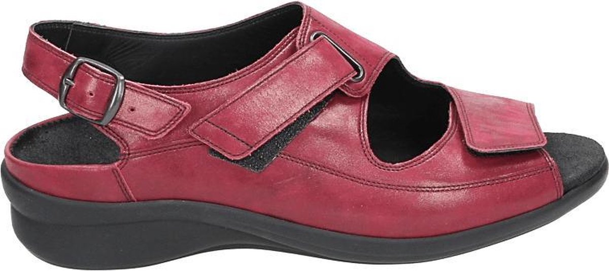 Durea 7178 H - Volwassenen Platte sandalenDames Sandalen - Kleur: Rood - Maat: 42