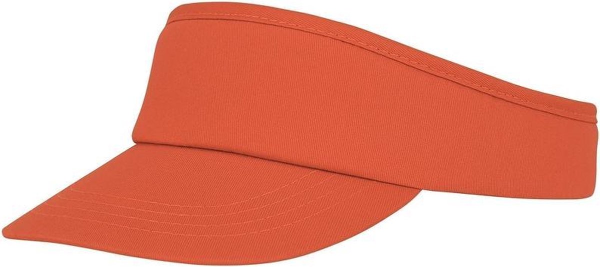 Oranje zonneklep pet voor volwassenen - Katoenen verstelbare oranje zonnekleppen - Dames/heren Koningsdag/Oranje supporter artikelen