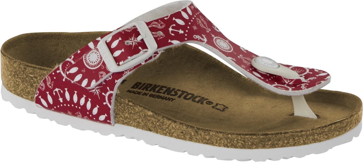 Birkenstock - Gizeh Nautical Print Red- Small - maat 34