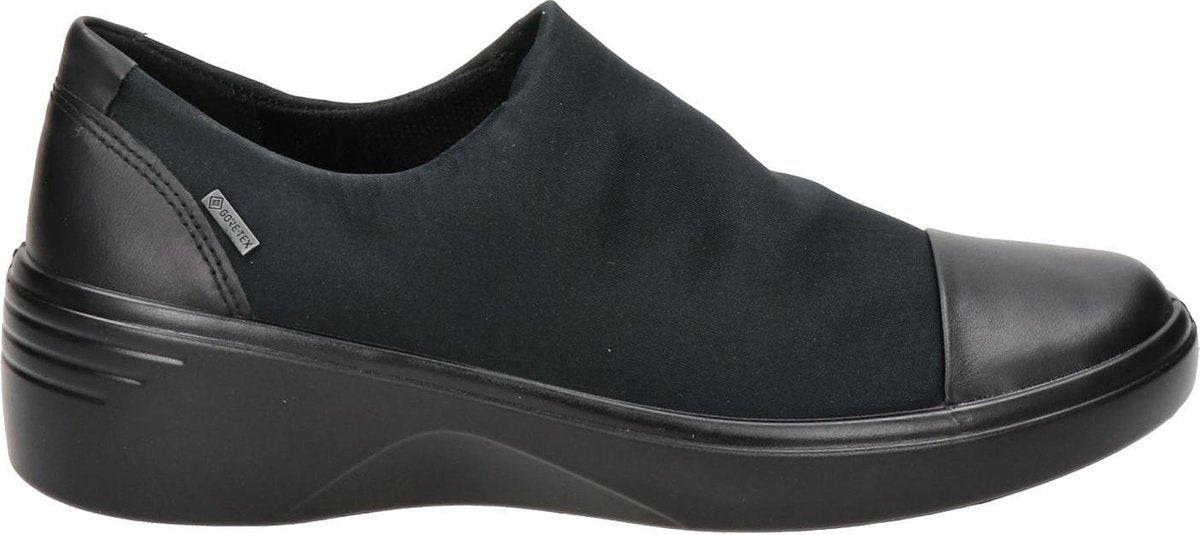 ECCO Soft 7 Wedge Dames Instappers - Zwart - Maat 39