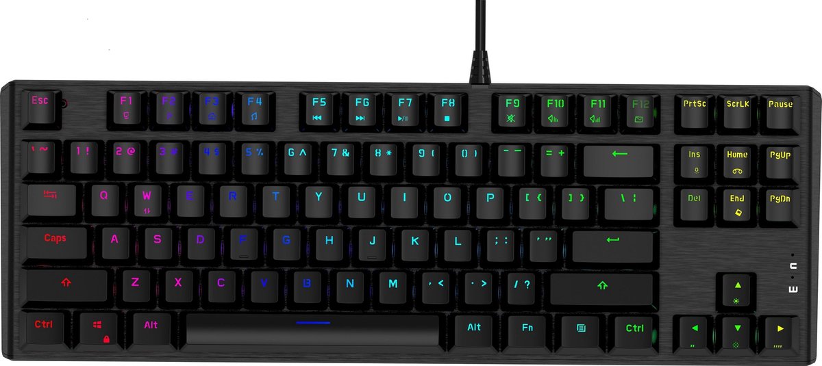 Gaming Toetsenbord Qwerty Full Mechanisch RGB Verlichting - Rampage Raptor - Zwart