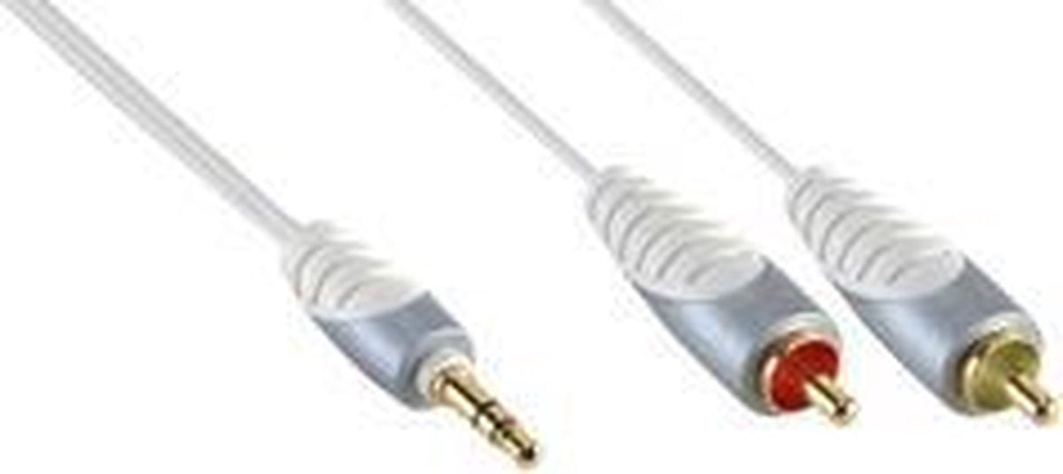 Bandridge SIP3402 audio kabel 2 m 3.5mm 2 x RCA Grijs