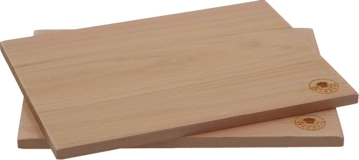 2 stuks 4cookz rookplank BBQ / Kamado - cederhout - 19x26cm - PEFC