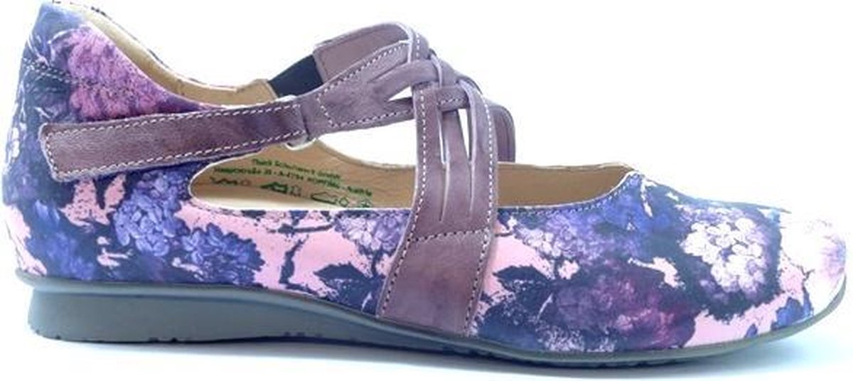 Think Chilli Bandschoenen 6 86109 33 Paars Roze Gebloemd