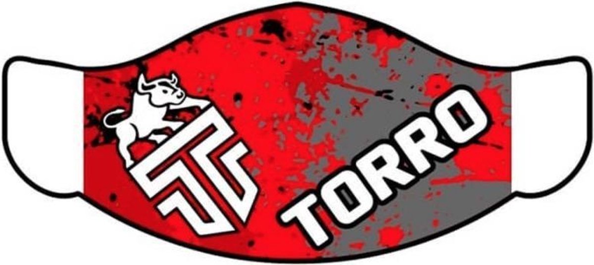 Torro Mondmasker Red/Grey - 3 lagen