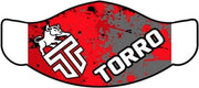 Torro Mondmasker Red/Grey - 3 lagen