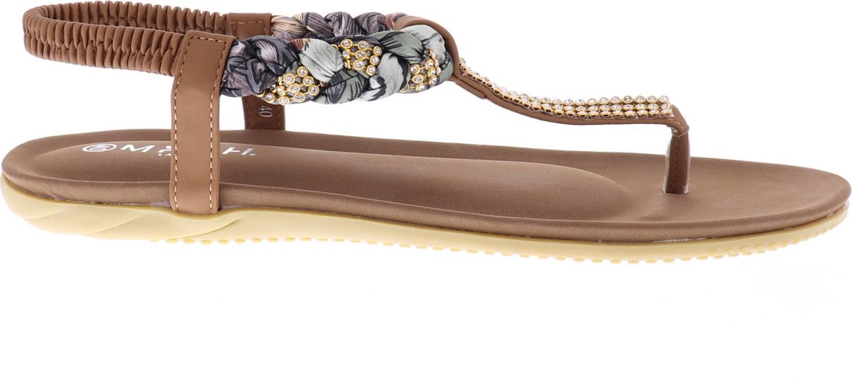 Mrch Label Eline Dames Sandalen - Slippers - Bruin 42