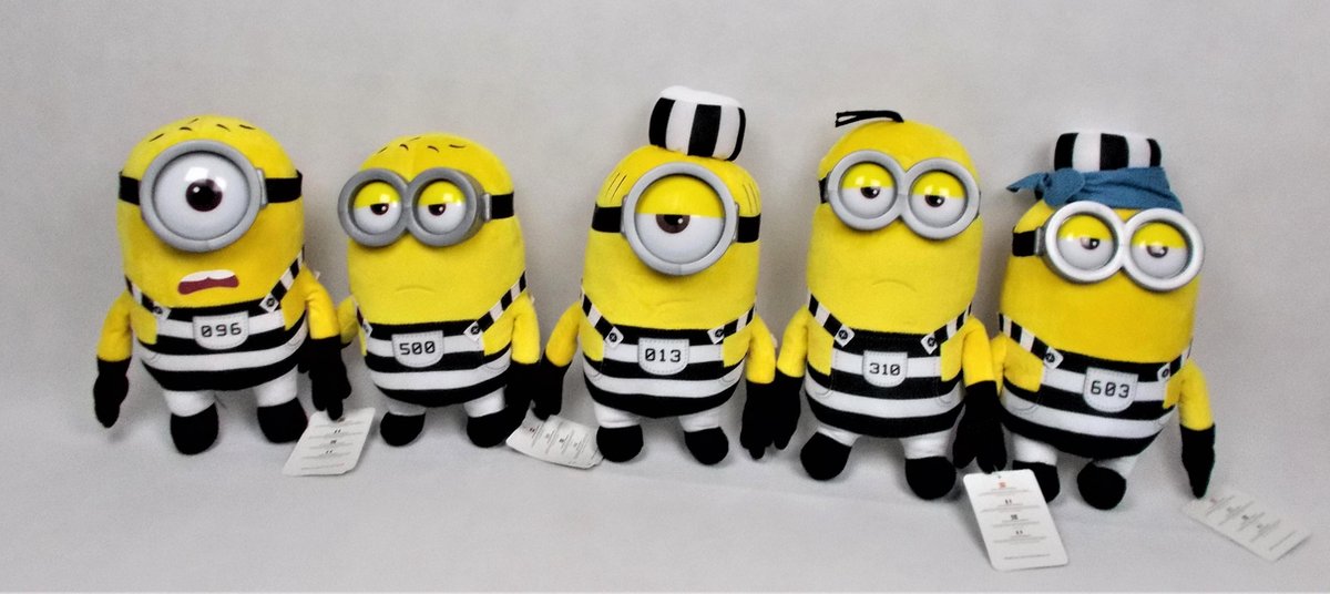 Minions - Set van 5 - Despicable Me 3 - Minions Jail - nr's 500 / 013 / 603 / 310 / 096