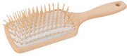 Haarborstel Rechthoekig met houten pins en handgreep 24 cm