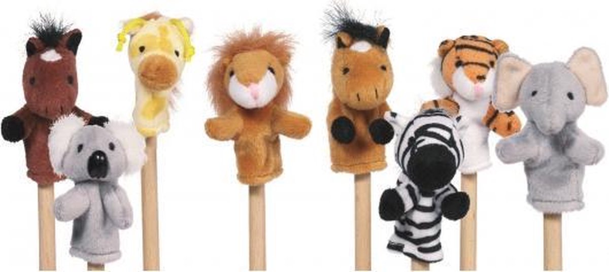 Vingerpoppetjes dierentuin dieren