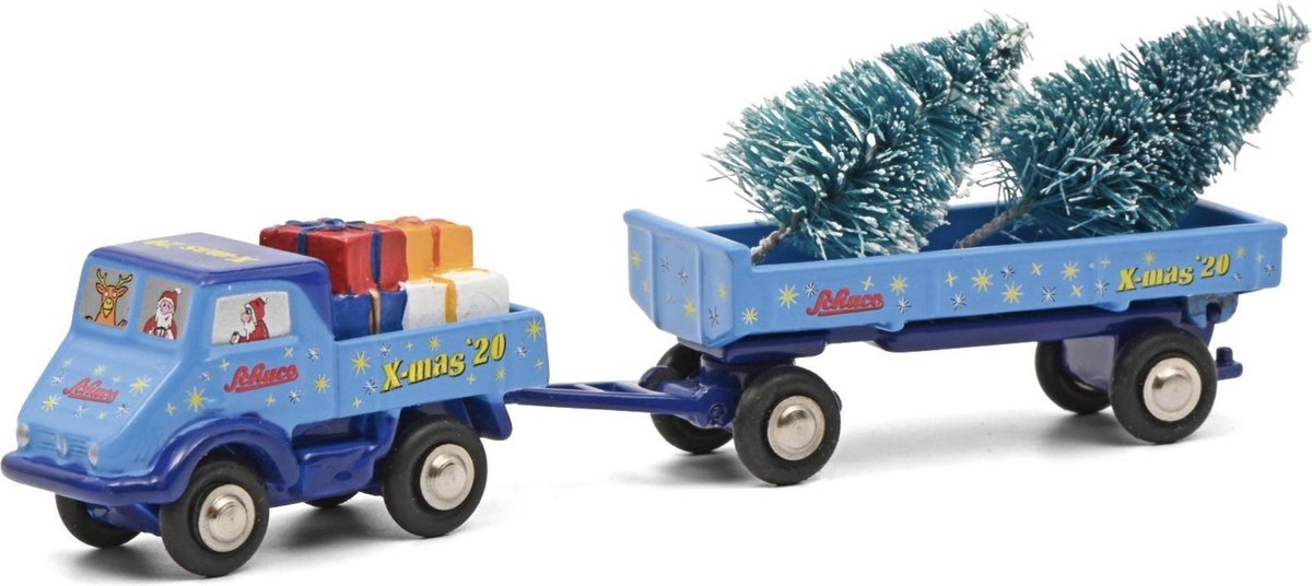SCHUCO Mercedes Benz UNIMOG 401 CHRISTMAS 2020 schaalmodel 1:90