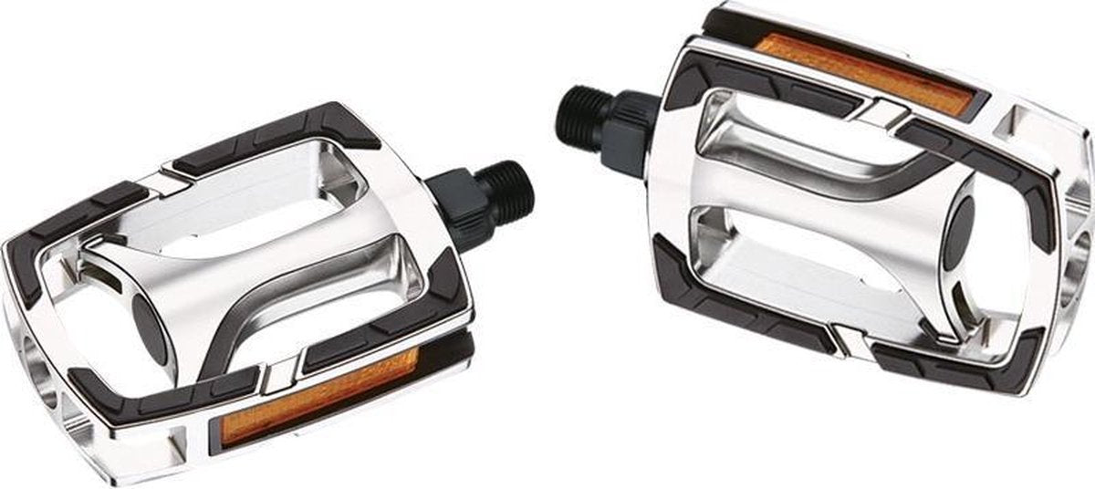 Ergotec Platformpedalen (628) 9/16 Inch Zilver