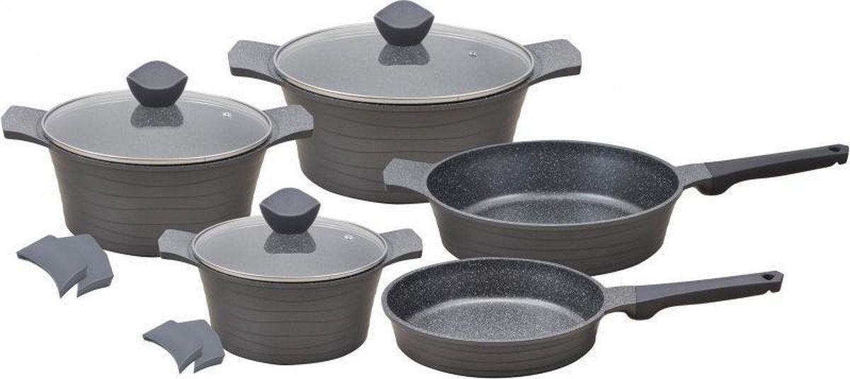 Klausberg 7356 pannenset - 12 delig - Gesmeed Aluminium - Alle warmtebronnen