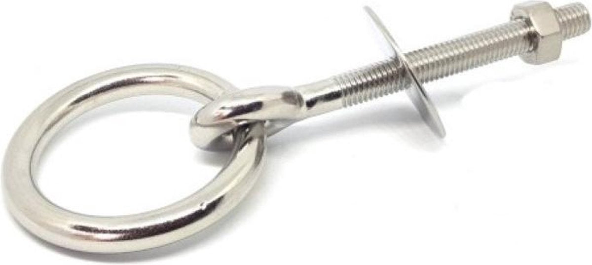 TQ4U Aanlegring | RVS | M10 x 80 | ring Ø 50 mm | inclusief moer