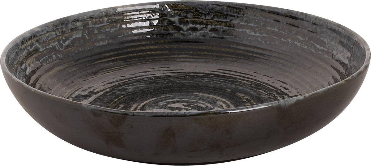 Palmer Bord diep coupe Metallic 26 cm Zilver Stoneware 1 stuk(s)