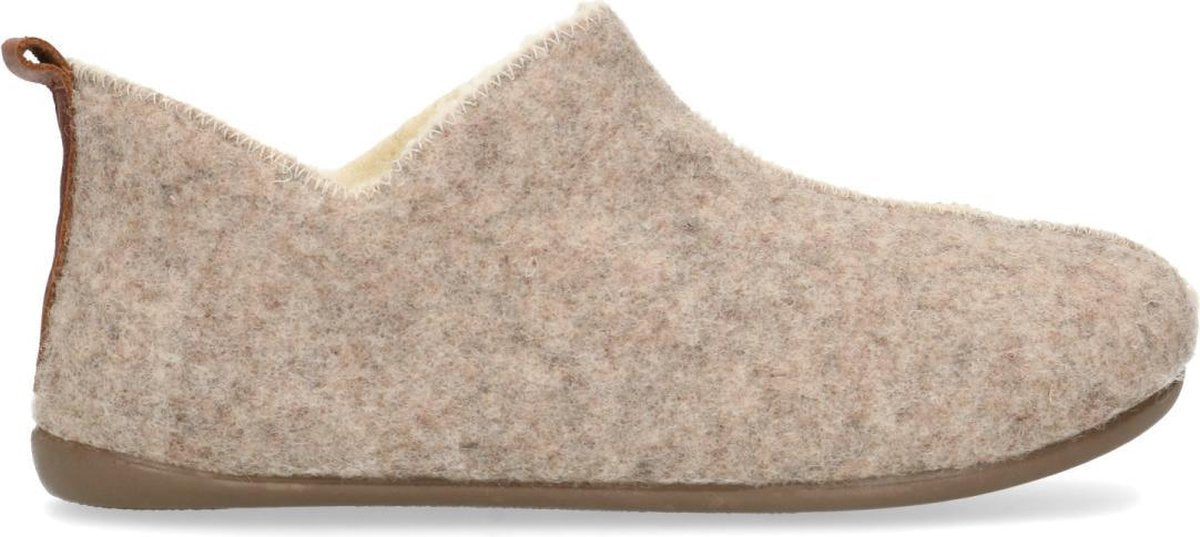 Manfield - Dames - Beige pantoffels - Maat 37